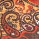 Paisley scarf in orange and red shades