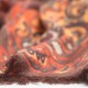 Paisley scarf in orange and red shades