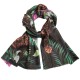 Cashmere shawl with jungle and leopard pattern