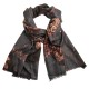 Cashmere shawl with star and leopard pattern