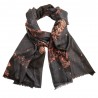Cashmere shawl with star and leopard pattern