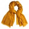 Dark golden jacquard pashmina stole