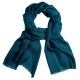 Petrol green jacquard pashmina stole