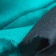 Dip-dye shawl in navy/turquoise