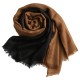 Dip-dye shawl in black/brown