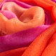 Dip-dye shawl in fuchsia/coral