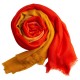 Dip-dye shawl in golden/orange