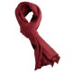 Red herringbone scarf in cashmere and wool
