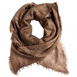 Brown square cashmere scarf
