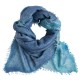 Blue square cashmere scarf