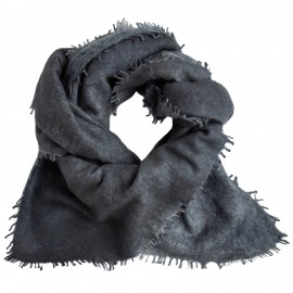 Grey square cashmere scarf