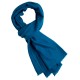 Steel blue cashmere scarf in twill weave