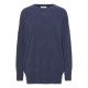 Oversized cashmere sweater in indigo
