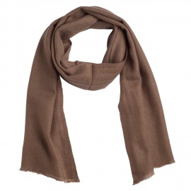 Small taupe cashmere scarf