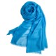 Light blue giant shawl in cashmere 200 x 140 cm