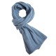 Dove blue knitted cashmere scarf