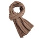 Taupe grey knitted cashmere scarf