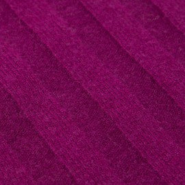 Plum coloured knitted cashmere scarf