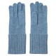 Dove blue knitted cashmere gloves