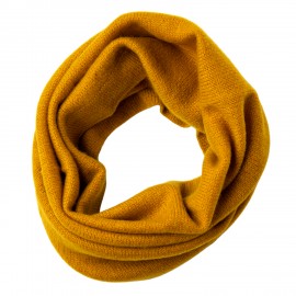 Curry coloured neck warmer in cashmere knit