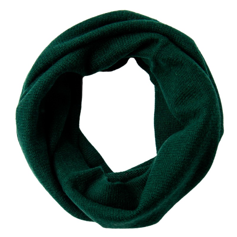 Bottle green neck warmer in cashmere