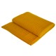 Curry coloured cashmere blanket in cable knit