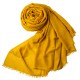 Extra large cashmere / silk shawl in curry yellow