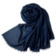 Extra large cashmere / silk shawl in navy blue