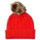 Orange-red pom hat