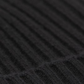 Black cashmere beanie