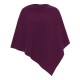 Plum coloured cashmere poncho