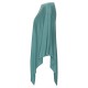 Petrol green silk/cashmere poncho