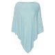 Ice blue silk/cashmere poncho