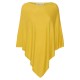Curry yellow silk/cashmere poncho