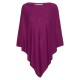Plum colored silk/cashmere poncho
