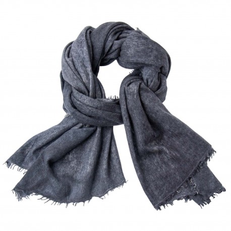 Cashmere scarf in gray spray pattern Cashmere scarf in gray spray pattern