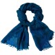 cashmere shawl in navy blue spray pattern
