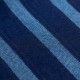 Navy cashmere scarf with light blue stripes