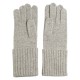 Light grey gloves knitted in pure cashmere