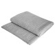 Light grey cashmere blanket in cable knit