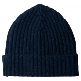 Navy blue cashmere beanie