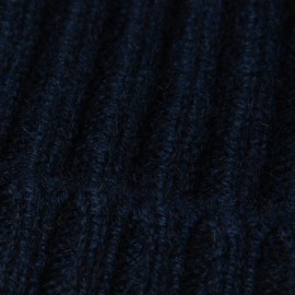 Navy blue cashmere beanie