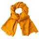 Dark golden jacquard woven cashmere/silk shawl