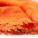Rust orange jacquard woven cashmere/silk shawl