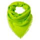 Lime green square cashmere scarf