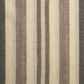 Oversize scarf in off-white with stripes in mocca and taupe