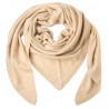 Sand colored triangular cashmere scarf