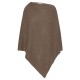 Knitted cashmere poncho in taupe