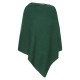 Bottle green cashmere poncho