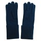 Navy blue knitted gloves